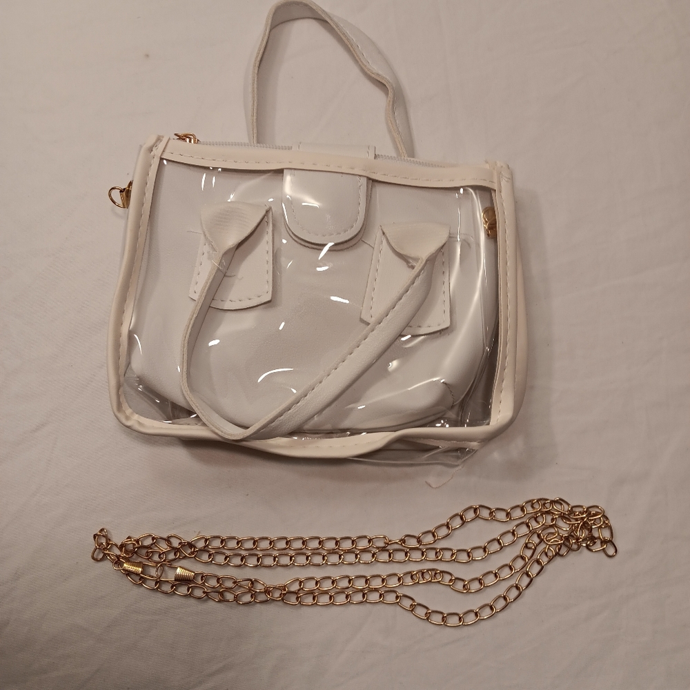 NWOT Mini Clear Inner Bag Small Crossbody Chain Bag For Women Unbranded